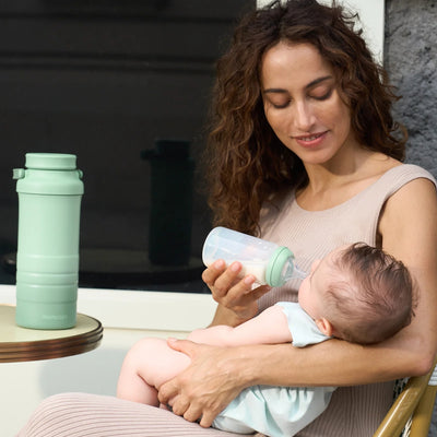 Momcozy Cooler de Leite Materno 650ML Verde - Praticidade e Facilidade de Uso